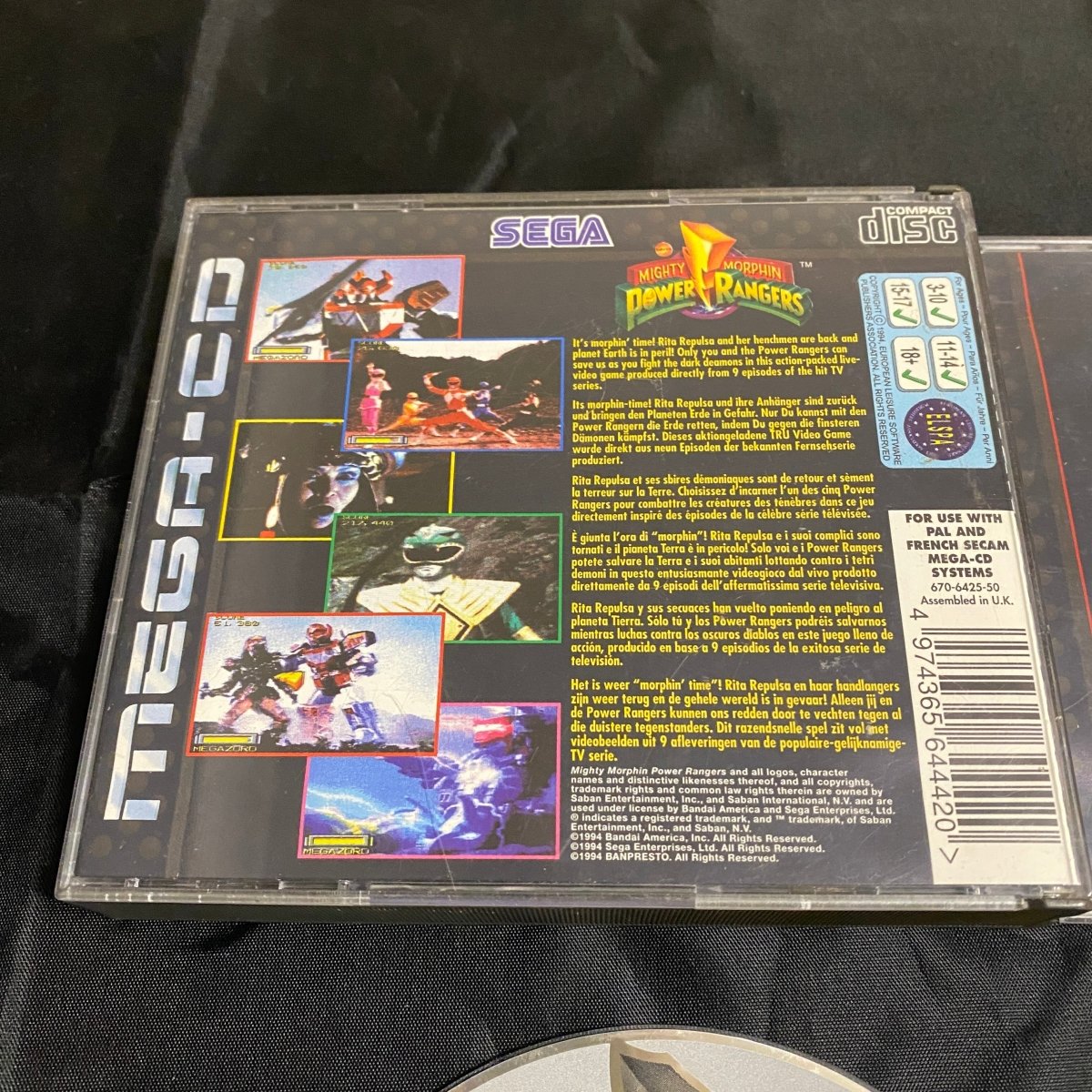 Buy Mighty Morphin Power Rangers Sega mega cd -@ 8BitBeyond Buy Mighty Morphin Power Rangers Sega mega cd -@ 8BitBeyond